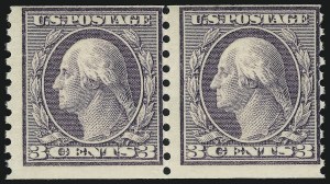 Sale 905, Lot 2618, Washington-Franklin Issues (Scott 424 to 458), 3c Violet, Coil (456) Sale 905, Lot 2618, Washington-Franklin Issues (Scott 424 to 458)