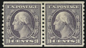 Sale 905, Lot 2620, Washington-Franklin Issues (Scott 424 to 458), 3c Violet, Coil (456) Sale 905, Lot 2620, Washington-Franklin Issues (Scott 424 to 458)