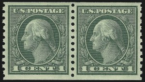 Sale 905, Lot 2626, Washington-Franklin Issues (Scott 424 to 458), 1c Green, Coil (452) Sale 905, Lot 2626, Washington-Franklin Issues (Scott 424 to 458)