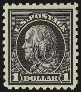 Sale 905, Lot 2649, 1912-14 Issues (Scott 459 to 480), $1.00 Violet Black (460) Sale 905, Lot 2649, 1912-14 Issues (Scott 459 to 480)