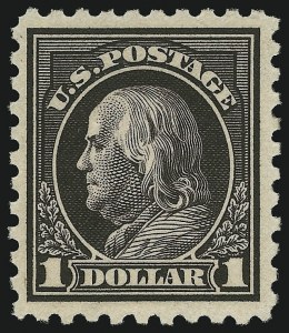 Sale 905, Lot 2650, 1912-14 Issues (Scott 459 to 480), $1.00 Violet Black (460) Sale 905, Lot 2650, 1912-14 Issues (Scott 459 to 480)