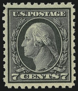 Sale 905, Lot 2663, 1912-14 Issues (Scott 459 to 480), 7c Black (469) Sale 905, Lot 2663, 1912-14 Issues (Scott 459 to 480)