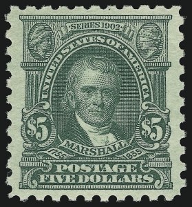 Sale 905, Lot 2679, 1912-14 Issues (Scott 459 to 480), $5.00 Light Green (480) Sale 905, Lot 2679, 1912-14 Issues (Scott 459 to 480)