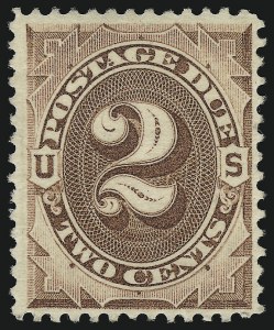 Sale 905, Lot 2896, Postage Due, 2c Brown (J2) Sale 905, Lot 2896, Postage Due