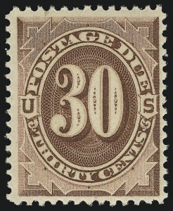 Sale 905, Lot 2905, Postage Due, 30c Red Brown (J20). Mint N.H Sale 905, Lot 2905, Postage Due