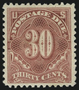 Sale 905, Lot 2920, Postage Due, 30c Pale Rose (J36b) Sale 905, Lot 2920, Postage Due