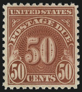 Sale 905, Lot 2946, Postage Due, 50c Carmine (J76) Sale 905, Lot 2946, Postage Due
