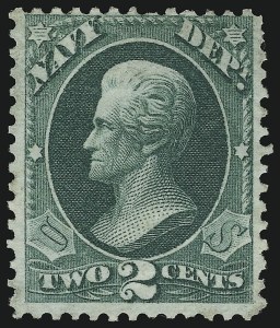 Sale 905, Lot 3238, Officials, 2c Navy, Green Trial Color Plate Proof on Wove, Perforated (O36TC4) Sale 905, Lot 3238, Officials