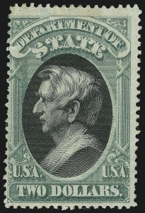 Sale 905, Lot 3255, Officials, $2.00 State (O68) Sale 905, Lot 3255, Officials