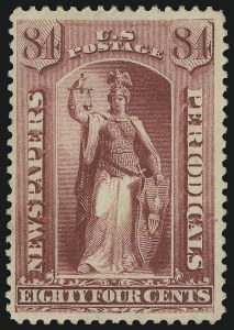 Sale 905, Lot 3477, Newspapers and Periodicals, 84c Red, 1879 Issue (PR69) Sale 905, Lot 3477, Newspapers and Periodicals