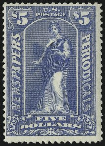 Sale 905, Lot 3531, Newspapers and Periodicals, 1c-$5.00, 1895 Issue (PR102-PR109) Sale 905, Lot 3531, Newspapers and Periodicals