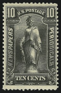 Sale 905, Lot 3539, Newspapers and Periodicals, 10c Black, 1895 Issue (PR105) Sale 905, Lot 3539, Newspapers and Periodicals