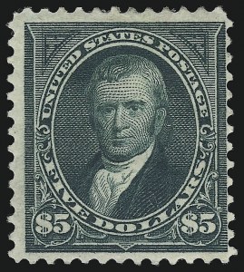 Sale 914, Lot 1140, 1894-98 Bureau Issues (Scott 264 thru 284), $5.00 Dark Green (278) Sale 914, Lot 1140, 1894-98 Bureau Issues (Scott 264 thru 284)