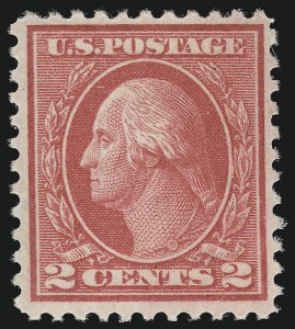Sale 914, Lot 1738, 1912-23 Issues (Scott 491 to 519), 2c Deep Rose, Ty. Ia (500) Sale 914, Lot 1738, 1912-23 Issues (Scott 491 to 519)