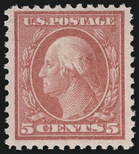 Sale 914, Lot 1743, 1912-23 Issues (Scott 491 to 519), 5c Rose, Error (505) Sale 914, Lot 1743, 1912-23 Issues (Scott 491 to 519)