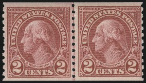 Sale 914, Lot 1886, 1922-29 and Later Issues (Scott 551 to 599A), 2c Carmine, Ty. II, Coil (599A) Sale 914, Lot 1886, 1922-29 and Later Issues (Scott 551 to 599A)