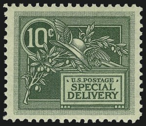 Sale 914, Lot 2001, Special Delivery and Registration, 10c Green, Special Delivery (E7) Sale 914, Lot 2001, Special Delivery and Registration