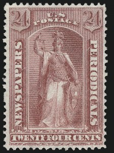 Sale 914, Lot 2330, Newspapers and Periodicals, 24c Rose, 1875 Issue (PR17) Sale 914, Lot 2330, Newspapers and Periodicals