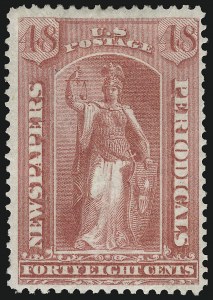 Sale 914, Lot 2332, Newspapers and Periodicals, 48c Rose, 1875 Issue (PR19) Sale 914, Lot 2332, Newspapers and Periodicals