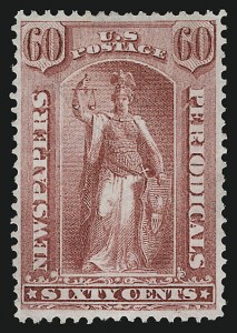 Sale 914, Lot 2334, Newspapers and Periodicals, 60c Rose, 1875 Issue (PR20) Sale 914, Lot 2334, Newspapers and Periodicals