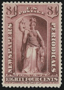 Sale 914, Lot 2378, Newspapers and Periodicals, 84c Carmine, 1885 Issue (PR88) Sale 914, Lot 2378, Newspapers and Periodicals