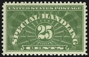 Sale 914, Lot 2410, Parcel Post, 25c Yellow Green, Special Handling (QE4) Sale 914, Lot 2410, Parcel Post