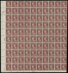 Sale 914, Lot 2572, Sheets and Large Multiples, 12c Brown Carmine (512a) Sale 914, Lot 2572, Sheets and Large Multiples