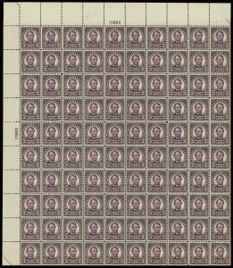 Sale 914, Lot 2583, Sheets and Large Multiples, 3c Violet (555) Sale 914, Lot 2583, Sheets and Large Multiples