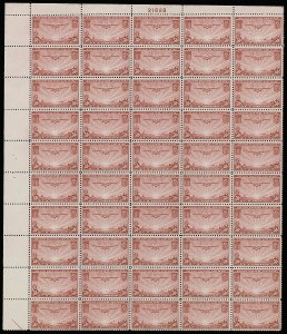 Sale 914, Lot 2623, Sheets and Large Multiples, 20c-50c Trans-Pacific (C20-C22) Sale 914, Lot 2623, Sheets and Large Multiples