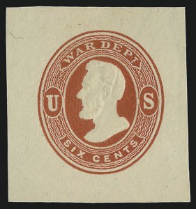 Sale 914, Lot 2967, Official Stationery, 6c Vermilion on Cream (UO38) Sale 914, Lot 2967, Official Stationery