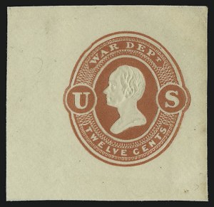 Sale 914, Lot 2974, Official Stationery, 10c Red on Amber (UO62) Sale 914, Lot 2974, Official Stationery