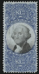 Sale 914, Lot 3074, Revenues, $1.60 Blue & Black, Second Issue (R121) Sale 914, Lot 3074, Revenues