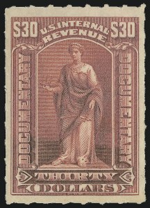 Sale 914, Lot 3087, Revenues, $30.00 Red (R177) Sale 914, Lot 3087, Revenues