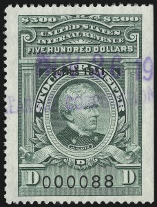 Sale 914, Lot 3118, Revenues, $500.00 Green, "Series 1951" (RD360) Sale 914, Lot 3118, Revenues