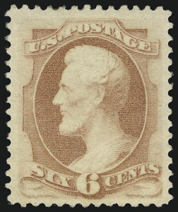 Sale 914, Lot 778, 1870-88 Bank Note Issues (Scott 178 thru 191), 6c Pink (186) Sale 914, Lot 778, 1870-88 Bank Note Issues (Scott 178 thru 191)