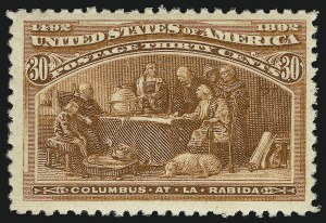Sale 914, Lot 994, 1893 Columbian Issue, 30c Columbian (239) Sale 914, Lot 994, 1893 Columbian Issue