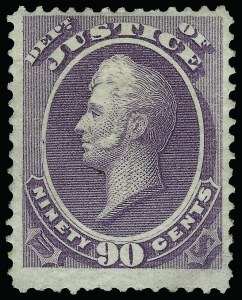 Sale 923, Lot 3217, Officials, 90c Justice (O34) Sale 923, Lot 3217, Officials
