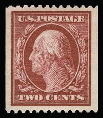 Sale 929, Lot 310, 1908-12 Issues (Scott 367 to 396), 1c Green, 2c Carmine, Coils (385, 386) Sale 929, Lot 310, 1908-12 Issues (Scott 367 to 396)