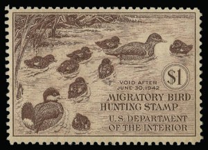 Sale 929, Lot 571, Hunting Permits, $1.00 1941 Hunting Permit (RW8) Sale 929, Lot 571, Hunting Permits