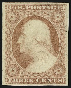 Sale 930, Lot 1403, 1851-56 Issue (Scott 5-17), 3c Dull Red (11) Sale 930, Lot 1403, 1851-56 Issue (Scott 5-17)
