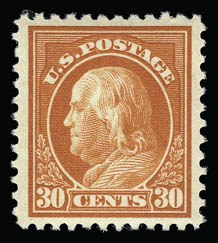 Sale 930, Lot 2618, 1917-19 Issues (Scott 481-524), 30c Orange Red (516) Sale 930, Lot 2618, 1917-19 Issues (Scott 481-524)