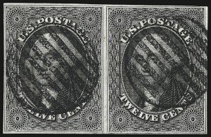 Sale 938, Lot 1038, 1851-56 Issue, 12c Black (17) Sale 938, Lot 1038, 1851-56 Issue