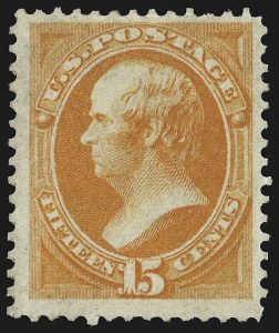 Sale 938, Lot 1285, 1870-88 Bank Note Issues, 15c Bright Orange (152) Sale 938, Lot 1285, 1870-88 Bank Note Issues