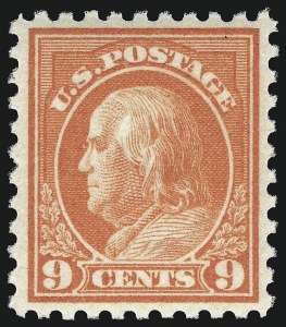 Sale 953, Lot 1117, 1913-15 Washington-Franklin Issues (Scott 424-461), 9c Salmon Red (432) Sale 953, Lot 1117, 1913-15 Washington-Franklin Issues (Scott 424-461)