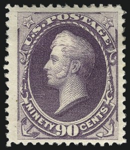 Sale 953, Lot 678, 1887 American Bank Note Co. Issue (Scott 212-218), 90c Purple (218) Sale 953, Lot 678, 1887 American Bank Note Co. Issue (Scott 212-218)