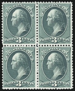 Sale 959, Lot 2431, 1881-83 American Bank Note Co. Issues (Scott 205-211B), 3c Blue Green (207) Sale 959, Lot 2431, 1881-83 American Bank Note Co. Issues (Scott 205-211B)