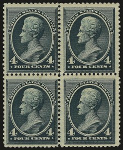 Sale 959, Lot 2445, 1881-83 American Bank Note Co. Issues (Scott 205-211B), 4c Blue Green (211) Sale 959, Lot 2445, 1881-83 American Bank Note Co. Issues (Scott 205-211B)