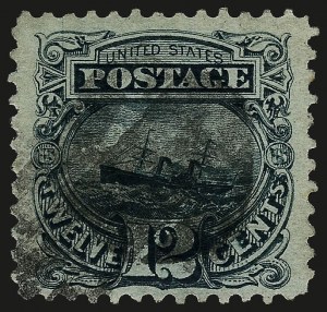 Sale 962, Lot 2388, 1869 Pictorial Issue (Scott 112-122), 12c Green (117) Sale 962, Lot 2388, 1869 Pictorial Issue (Scott 112-122)