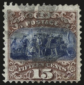 Sale 962, Lot 2391, 1869 Pictorial Issue (Scott 112-122), 15c Brown & Blue, Ty. I (118) Sale 962, Lot 2391, 1869 Pictorial Issue (Scott 112-122)