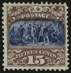Sale 962, Lot 2393, 1869 Pictorial Issue (Scott 112-122), 15c Brown & Blue, Ty. II (119) Sale 962, Lot 2393, 1869 Pictorial Issue (Scott 112-122)